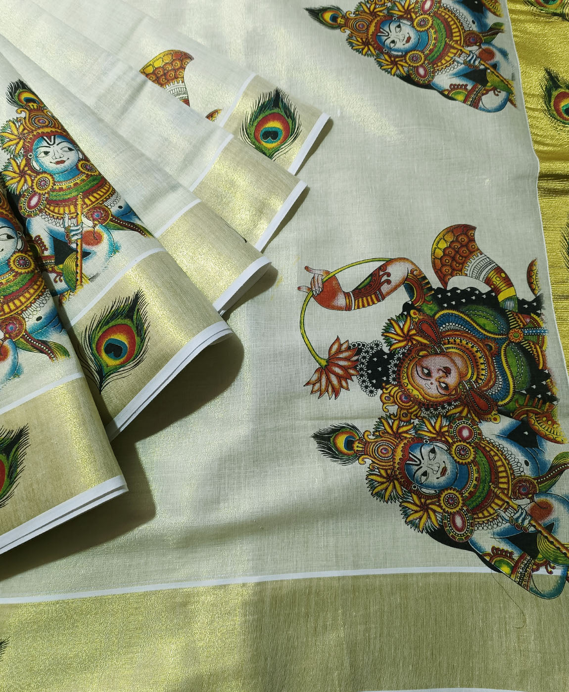 Pure Kerala Cotton Saree | Peepal Clothing
