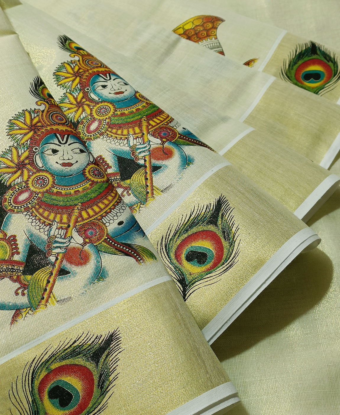 Kerala Cotton Sari | Peepal Clothing