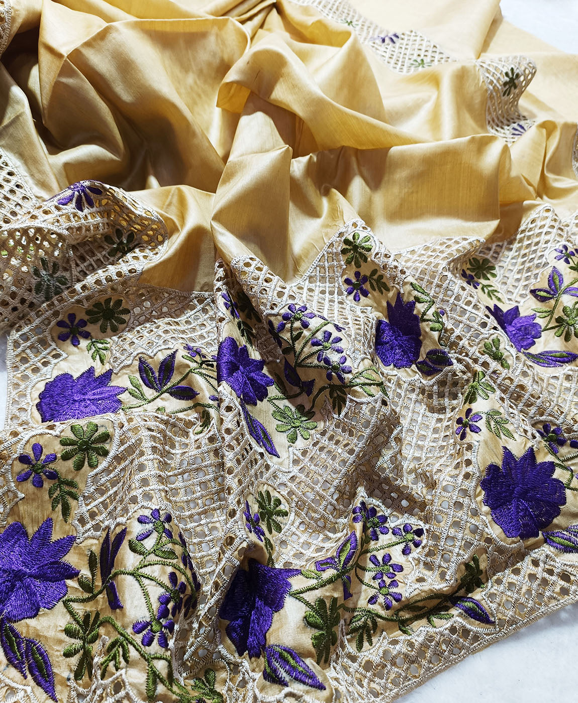 Cutwork Saree | Peepal Clothing