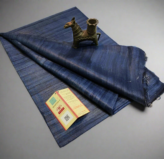 Buy Pure Tusaar Ghicha Silk Saree online- Peepal Clothing. Click now to checkout the collections of handloom silk sarees and on-going discounts.