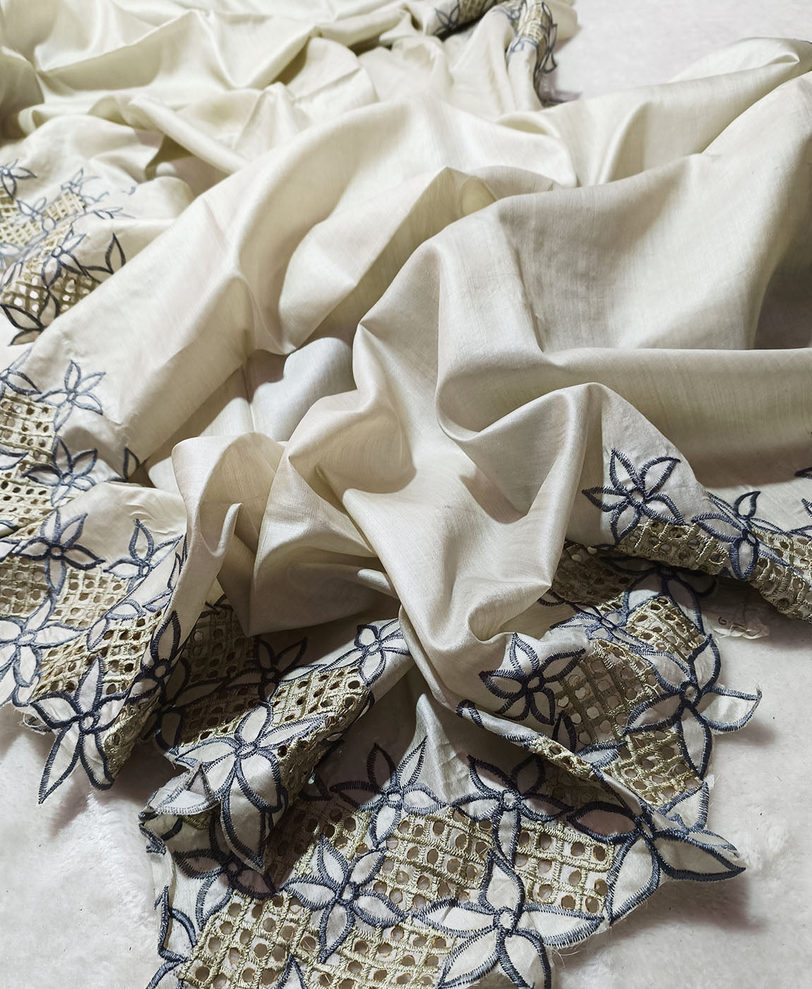 Cutwork Saree | Peepal Clothing