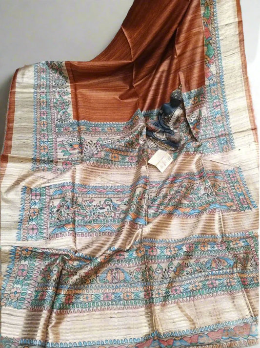 Painted Saree www.peepalclothing.com