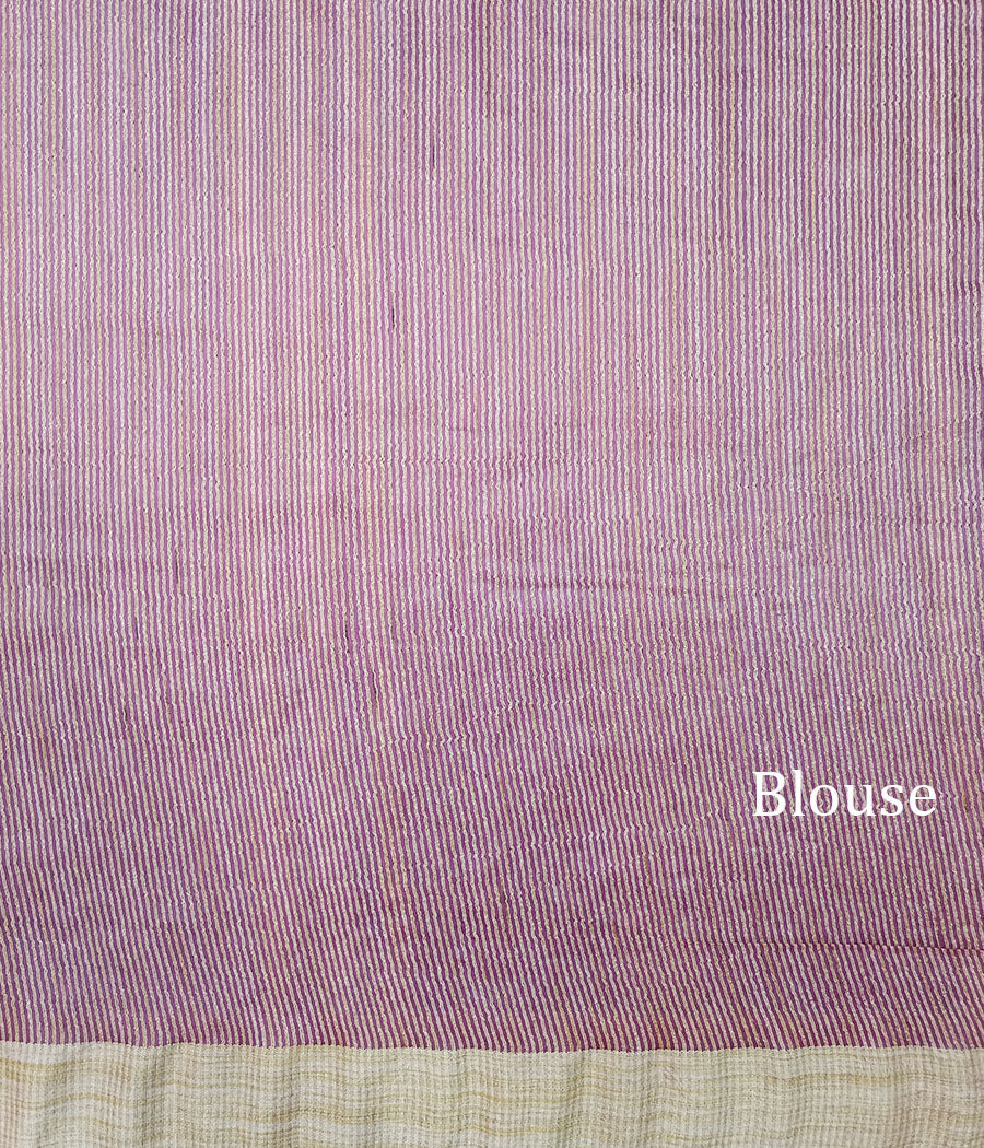 Orange Striped Kota Silk Saree | Peepal Clothing