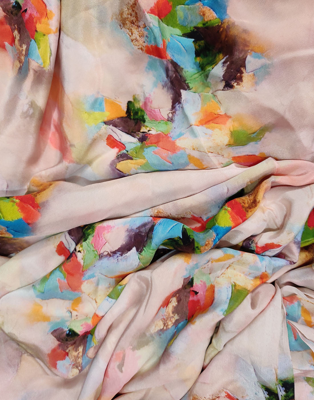 Peach Floral Printed Crepe Saree | Peepal Clothing