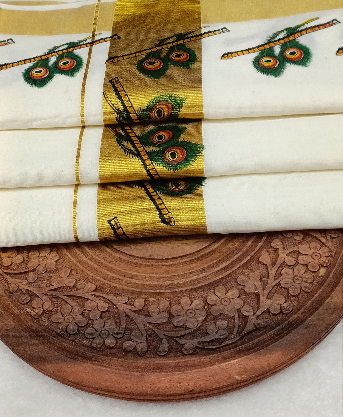 Pure Kerala Cotton Saree | Peepal Clothing