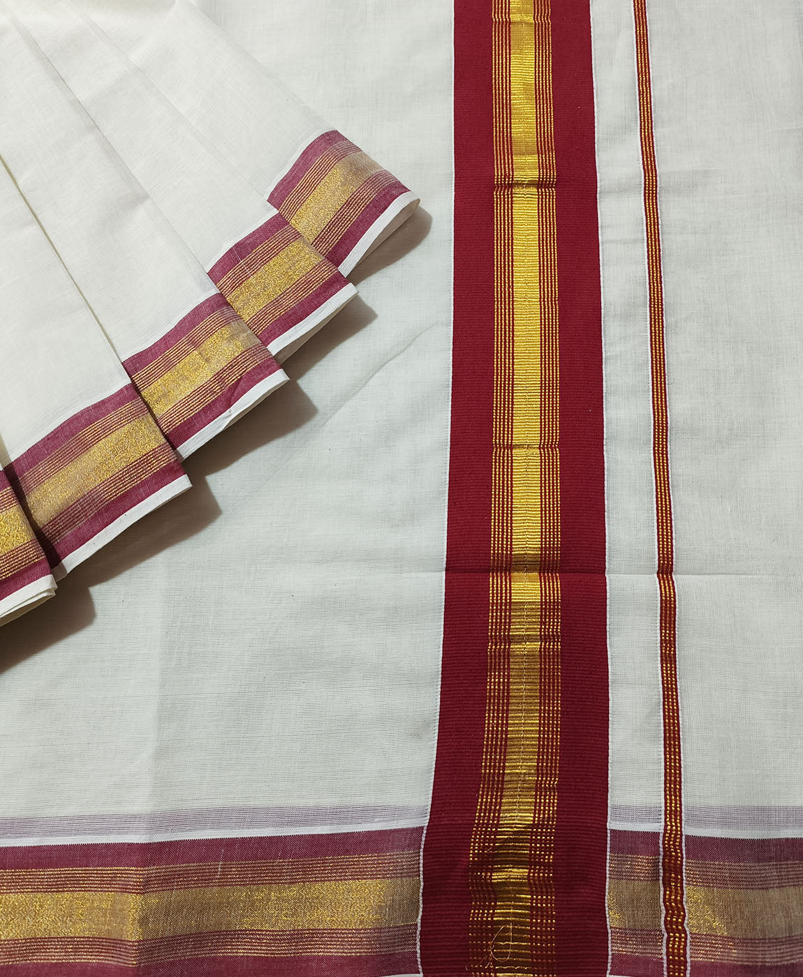 Kerala Cotton Saree | Peepal Clothing