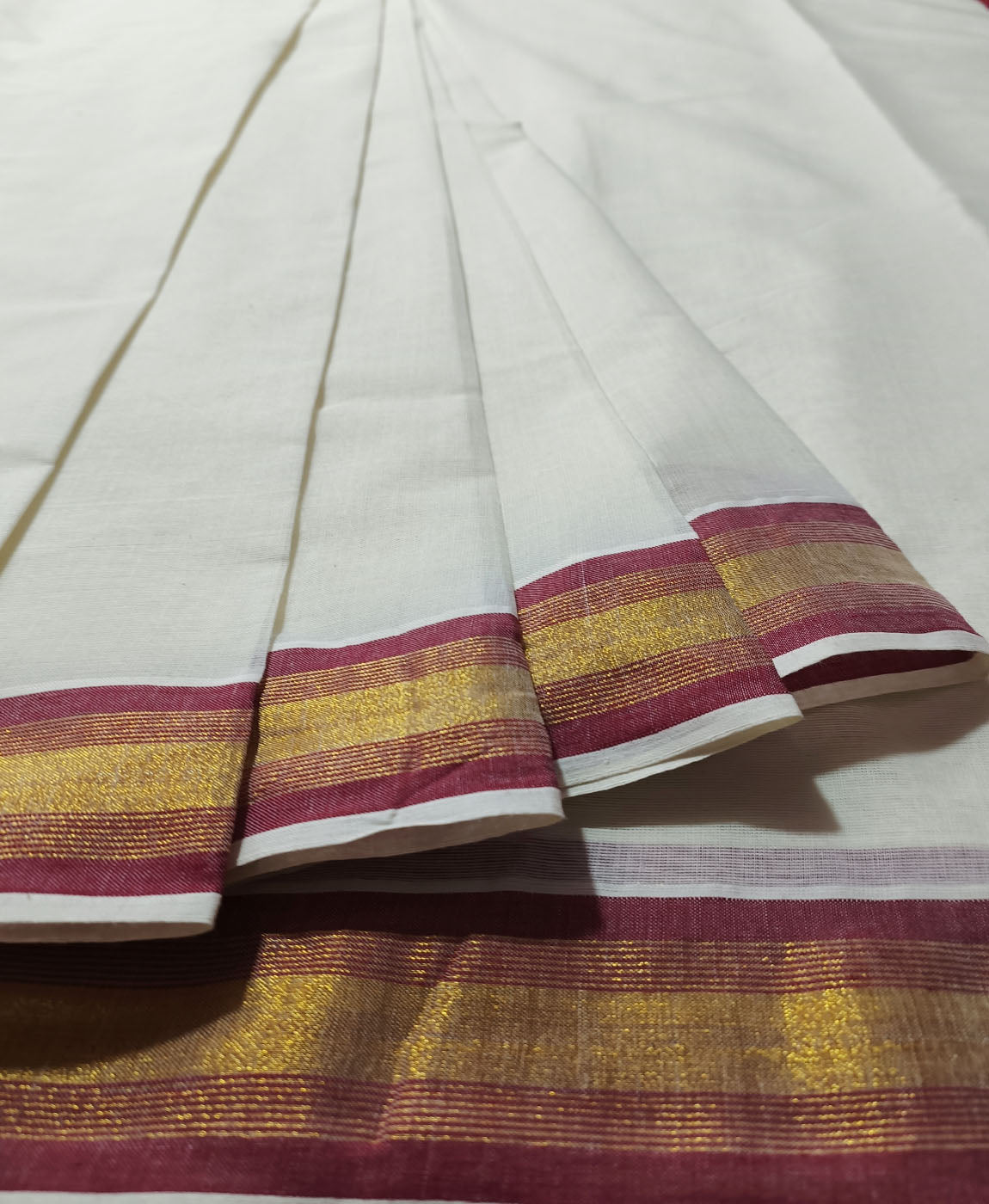 Pure Kerala Cotton Saree | Peepal Clothing