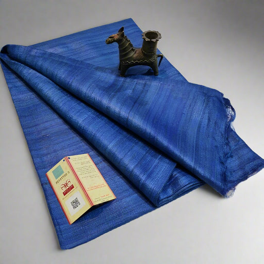 Buy Pure Tusaar Ghicha Silk Saree online- Peepal Clothing. Click now to checkout the collections of handloom silk sarees and on-going discounts.