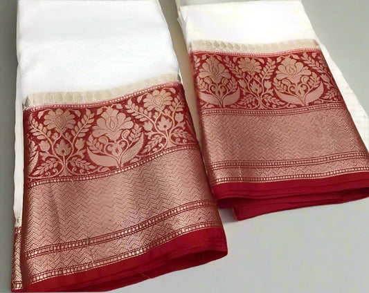 Banarasi Silk Linen Saree www.peepalclothing.com