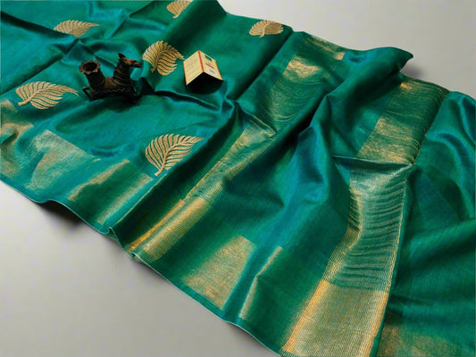 Buy Tussar Munga Silk Saree Online at www.peepalclothing.com
