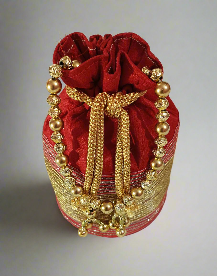 Handmade Red Potli | Peepal Clothing