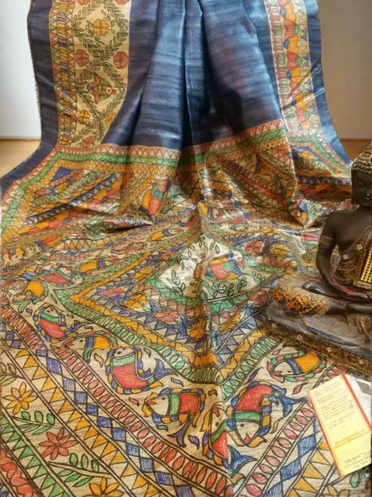 Painted Saree www.peepalclothing.com