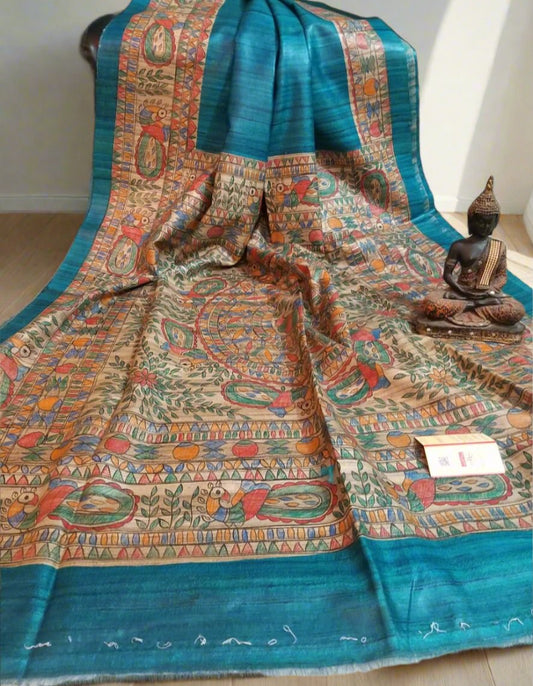 Painted Saree www.peepalclothing.com