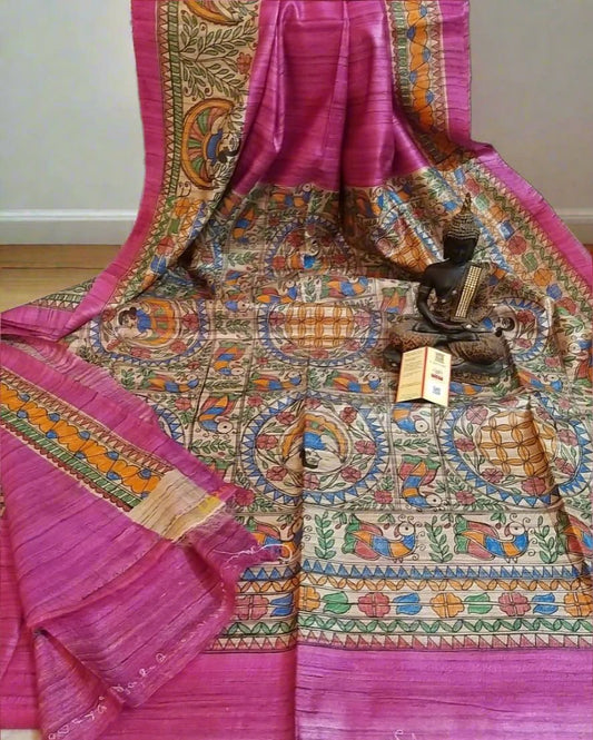 Painted Saree www.peepalclothing.com