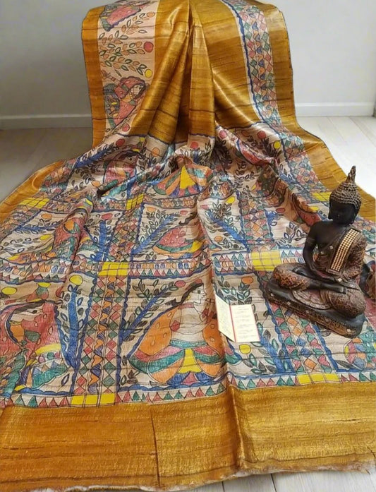 Painted Saree www.peepalclothing.com