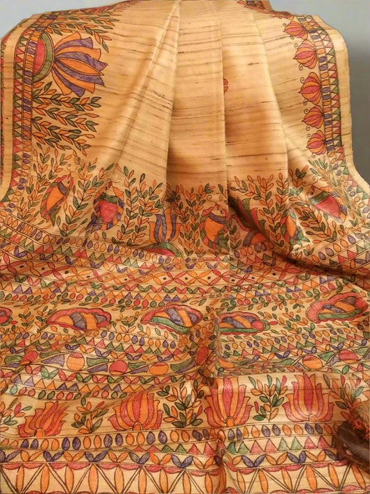 Painted Saree www.peepalclothing.com