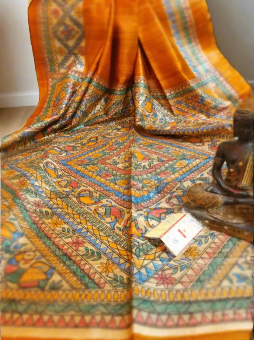 Painted Saree www.peepalclothing.com