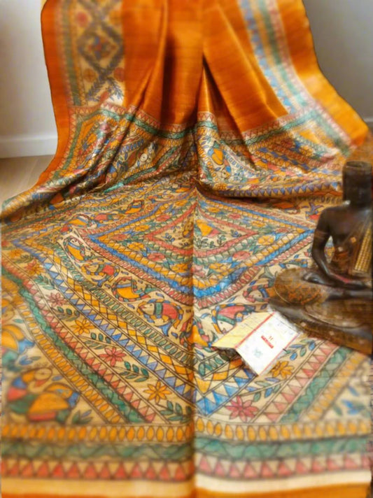 Painted Saree www.peepalclothing.com