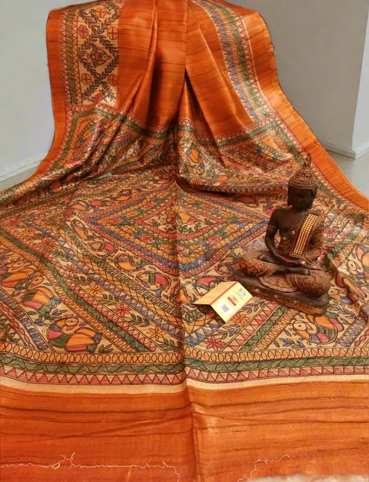 Painted Saree www.peepalclothing.com