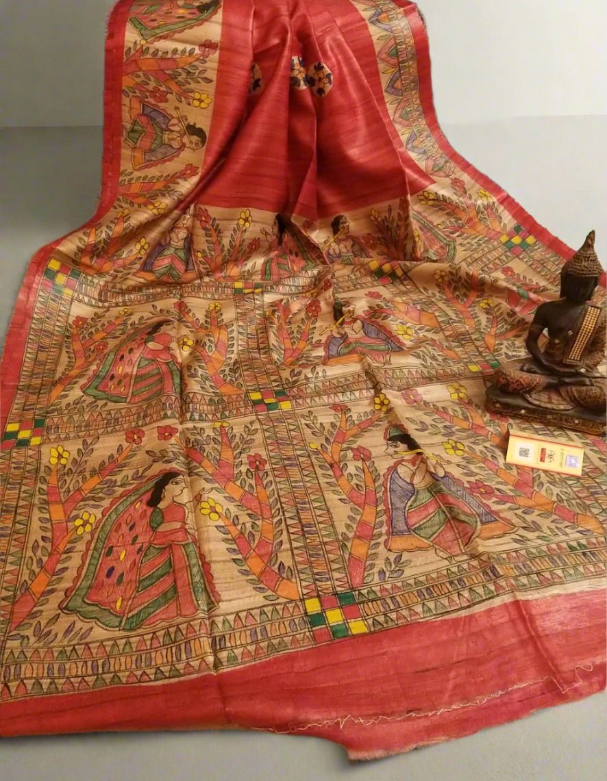 Painted Saree www.peepalclothing.com