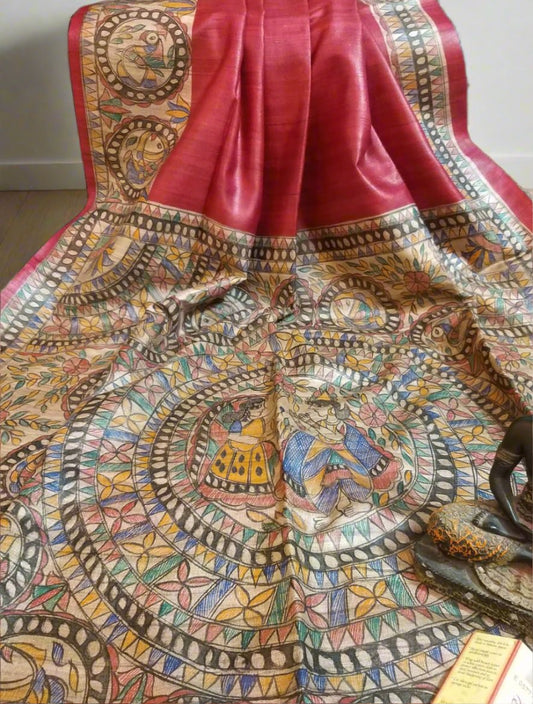 Painted Saree www.peepalclothing.com