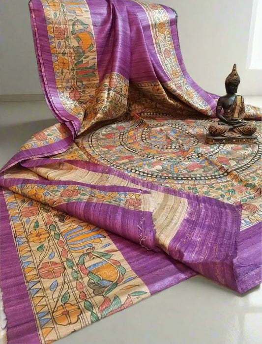 Painted Saree www.peepalclothing.com