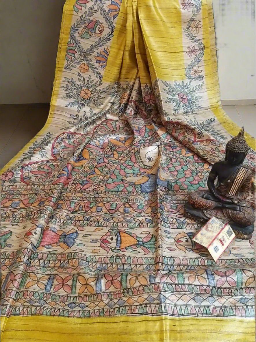 Painted Saree www.peepalclothing.com