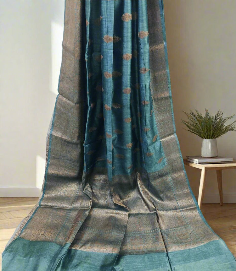 Tussar Munga Silk Saree