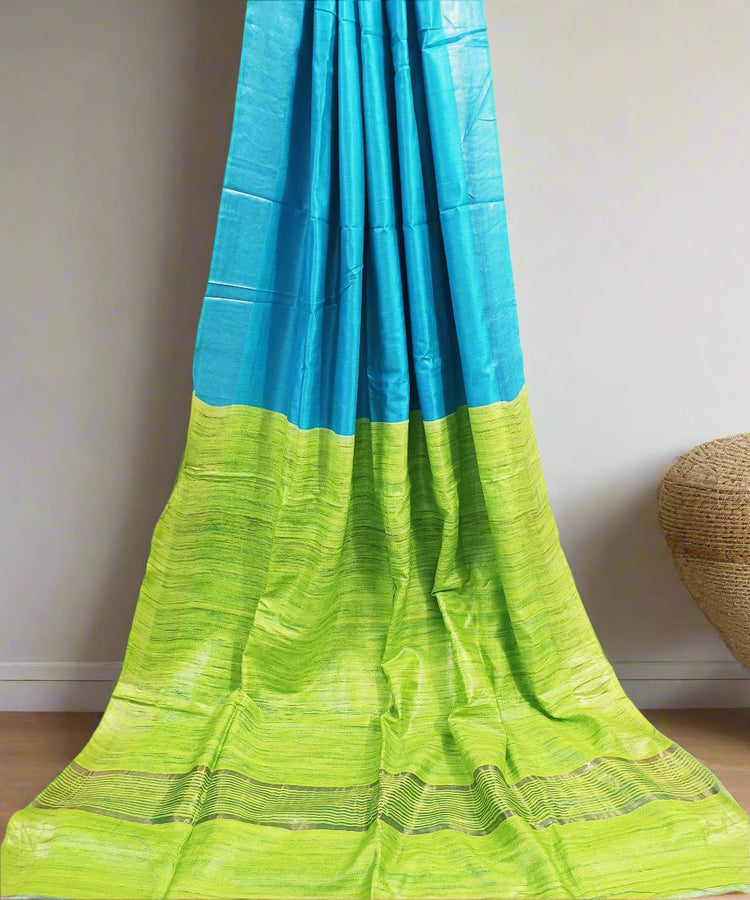 Korean Tussar Ghicha Silk Saree