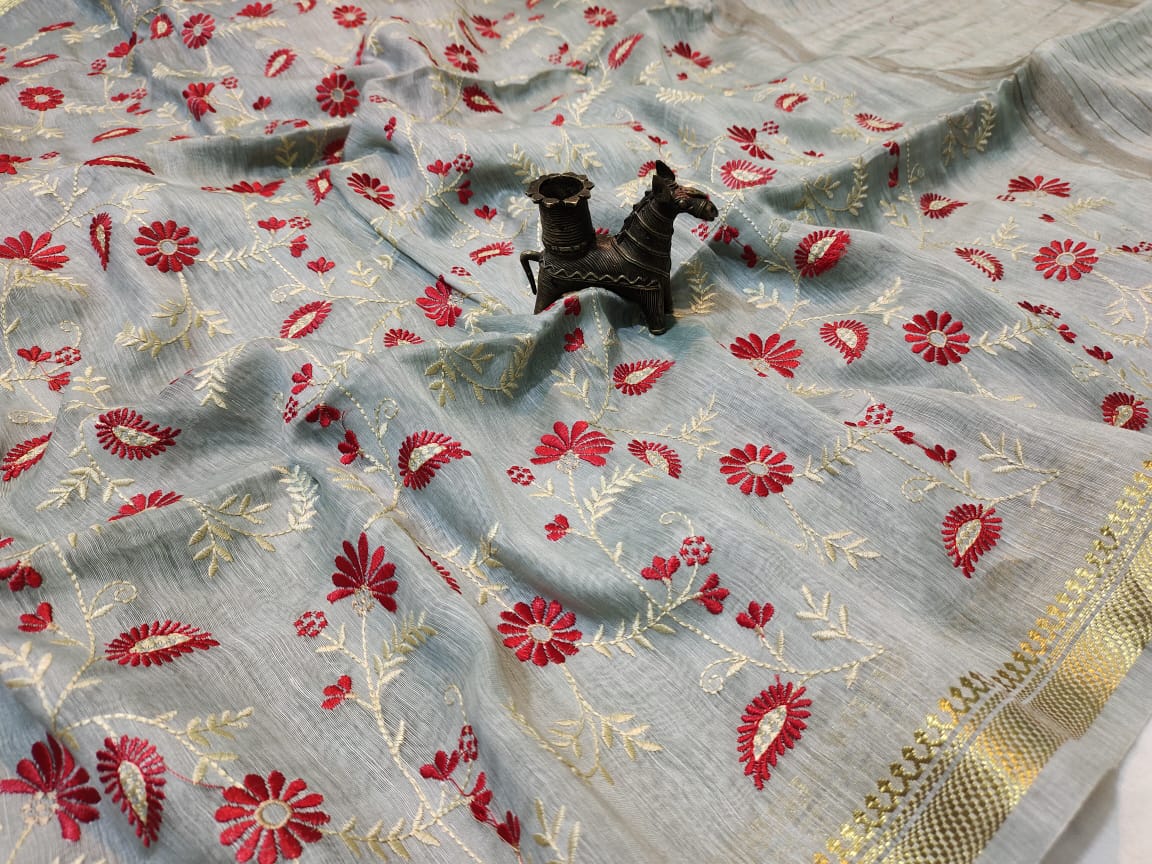 Silk Linen Handloom Sarees