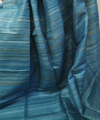 Sky Blue Desi Tussar Silk Saree