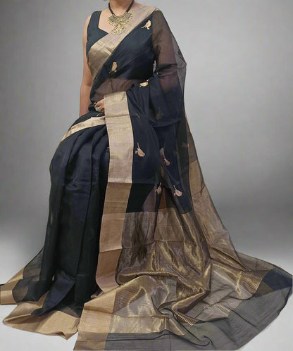 Black Buta Chanderi Saree