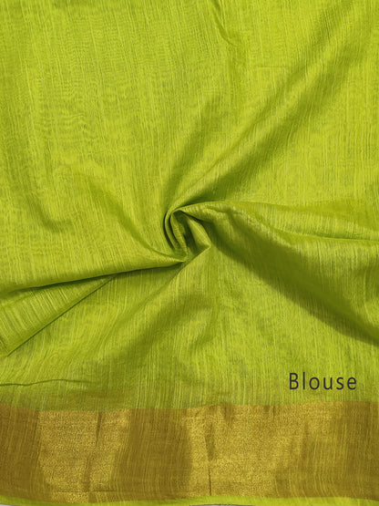 Parrot Green Kota Viscose Saree