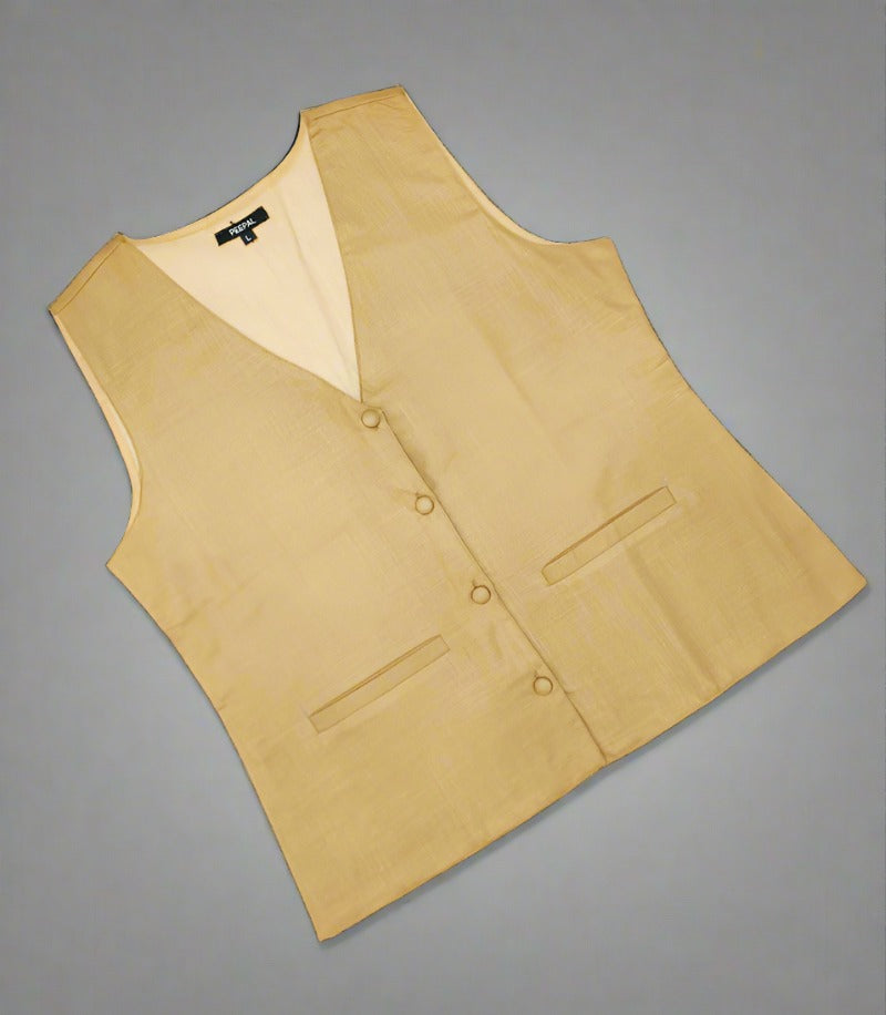 Beige Women's Waistcoat