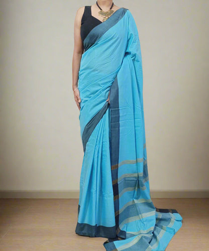 Blue Handloom Eri Silk Saree