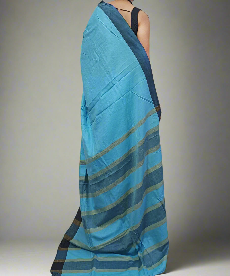 Blue Handloom Eri Silk Saree