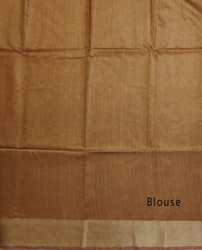 Bronze Tussar Munga Silk Saree
