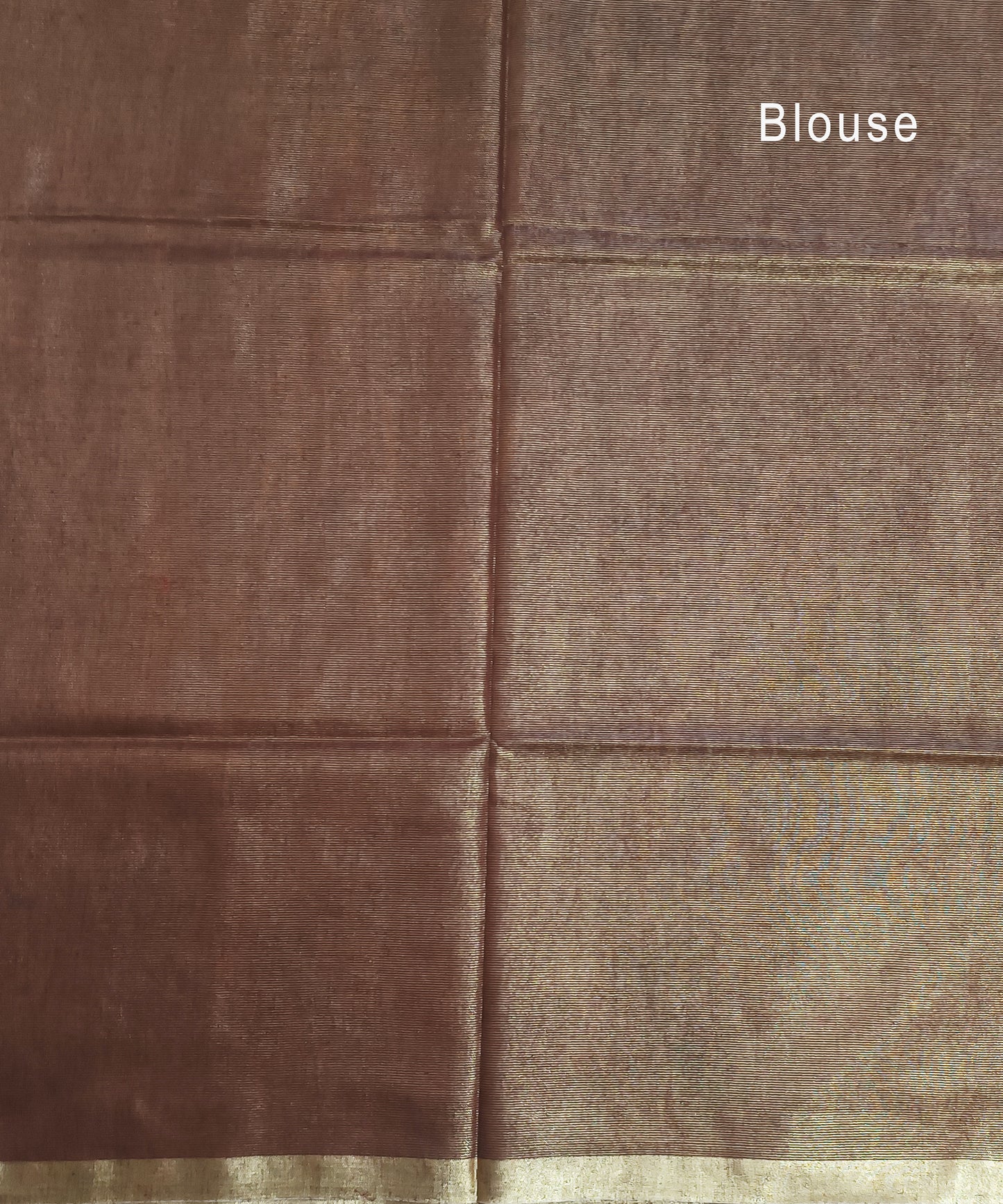 Brown Kota Viscose Silk Saree with Tissue Pallu