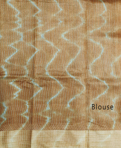 Brown Tie & Dye Kota Silk Saree