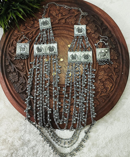 Cana Oxidized Necklace Set |Peepal Clothing