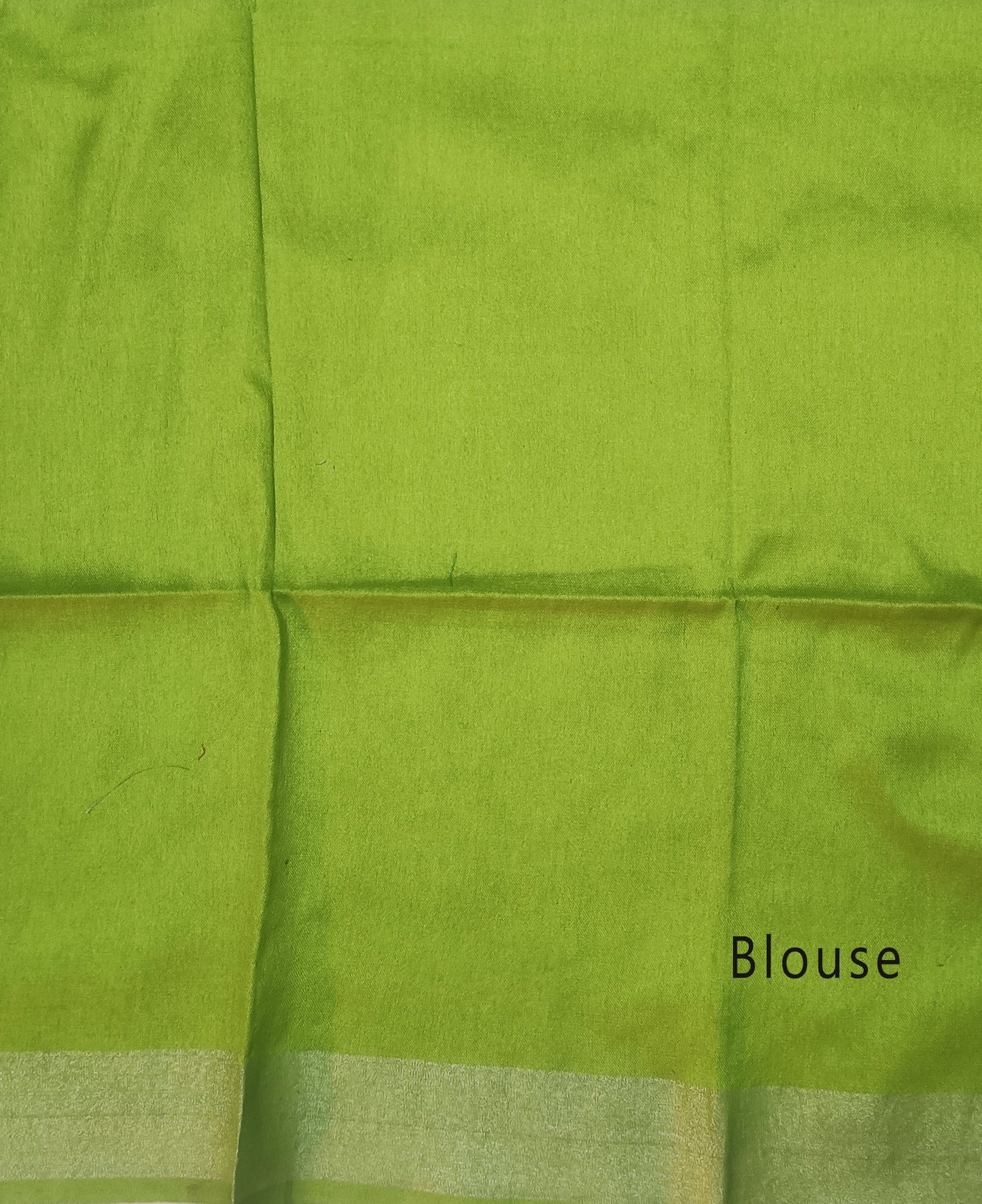 Chic Grey Cotton Slub Saree with Lime Green Contrast Border & Silver Striped Pallu