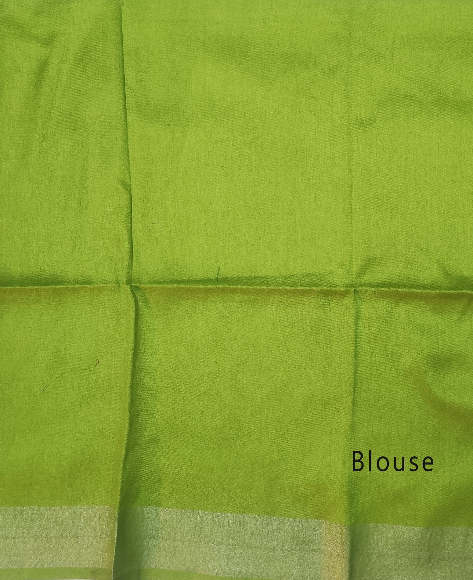 Chic Grey Cotton Slub Saree with Lime Green Contrast Border & Silver Striped Pallu
