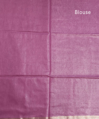 Dusty Pink Kota Viscose Silk Saree with Tissue Pallu