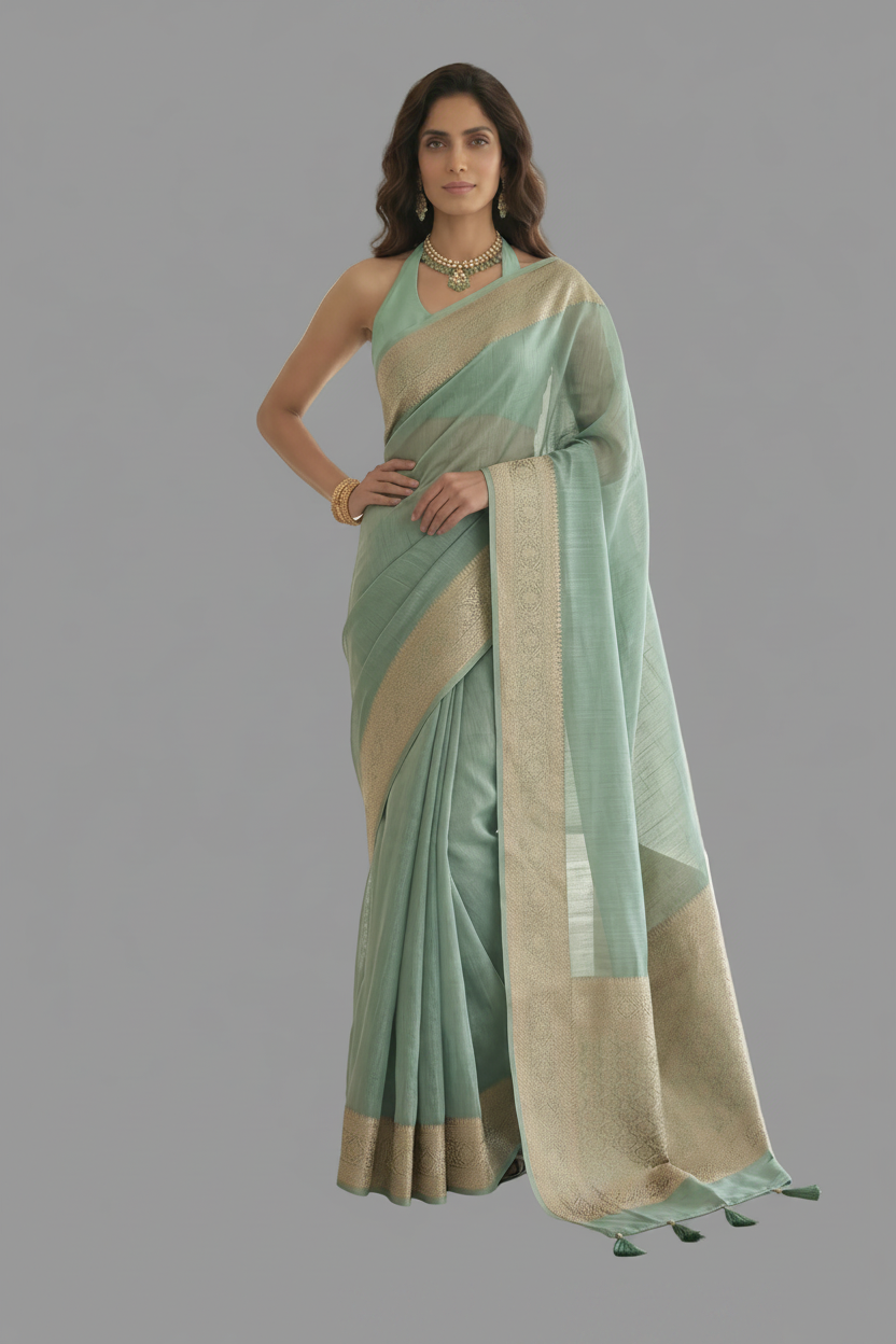 Cyient Banarasi Silk Linen saree