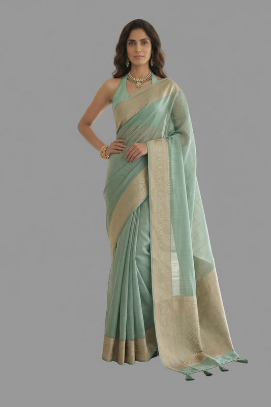 Cyient Banarasi Silk Linen saree