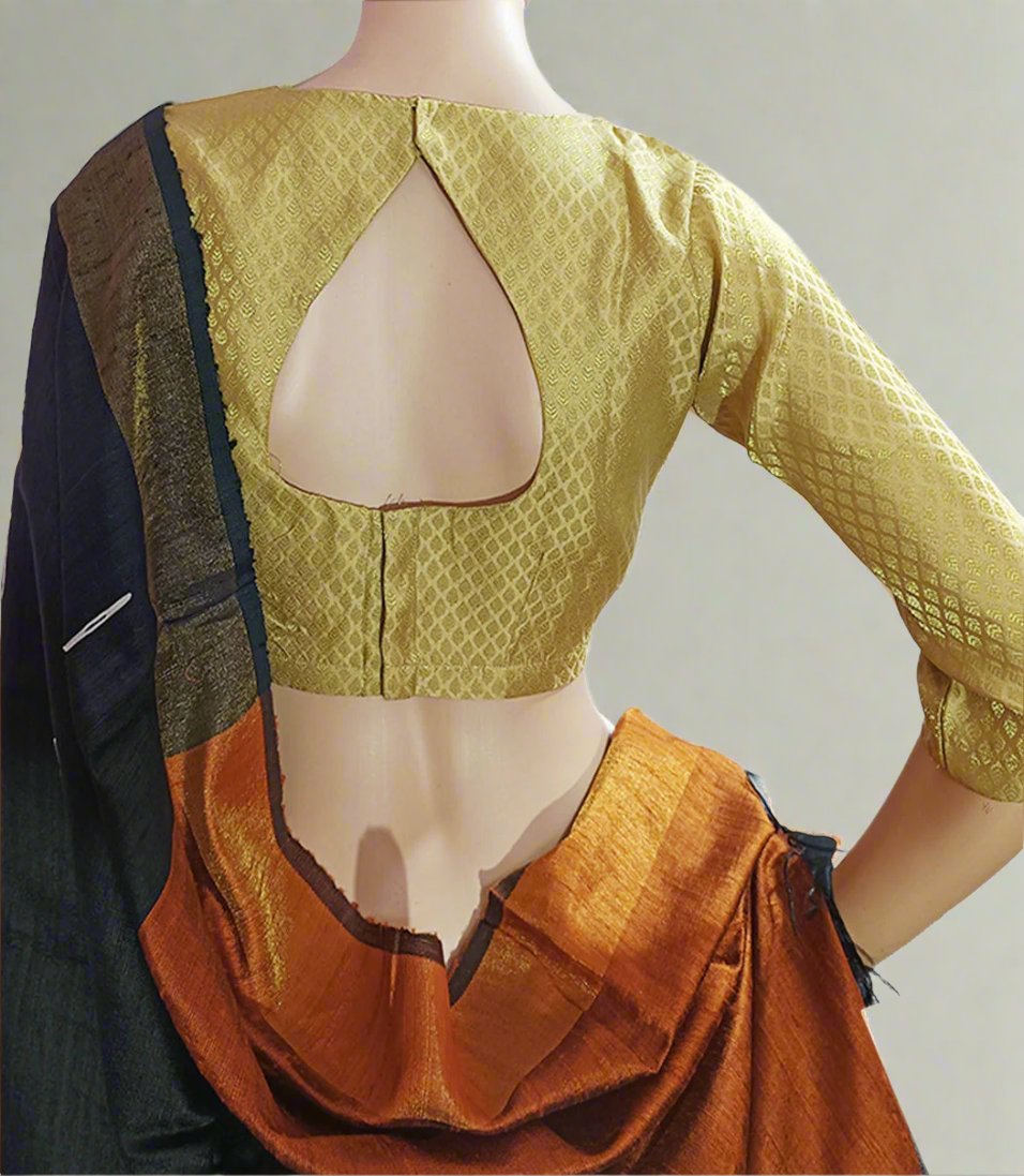 Back Cut Blouse| Peepal Clothing 