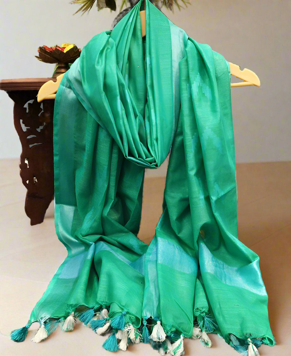 Green Cotton Slub Dupatta