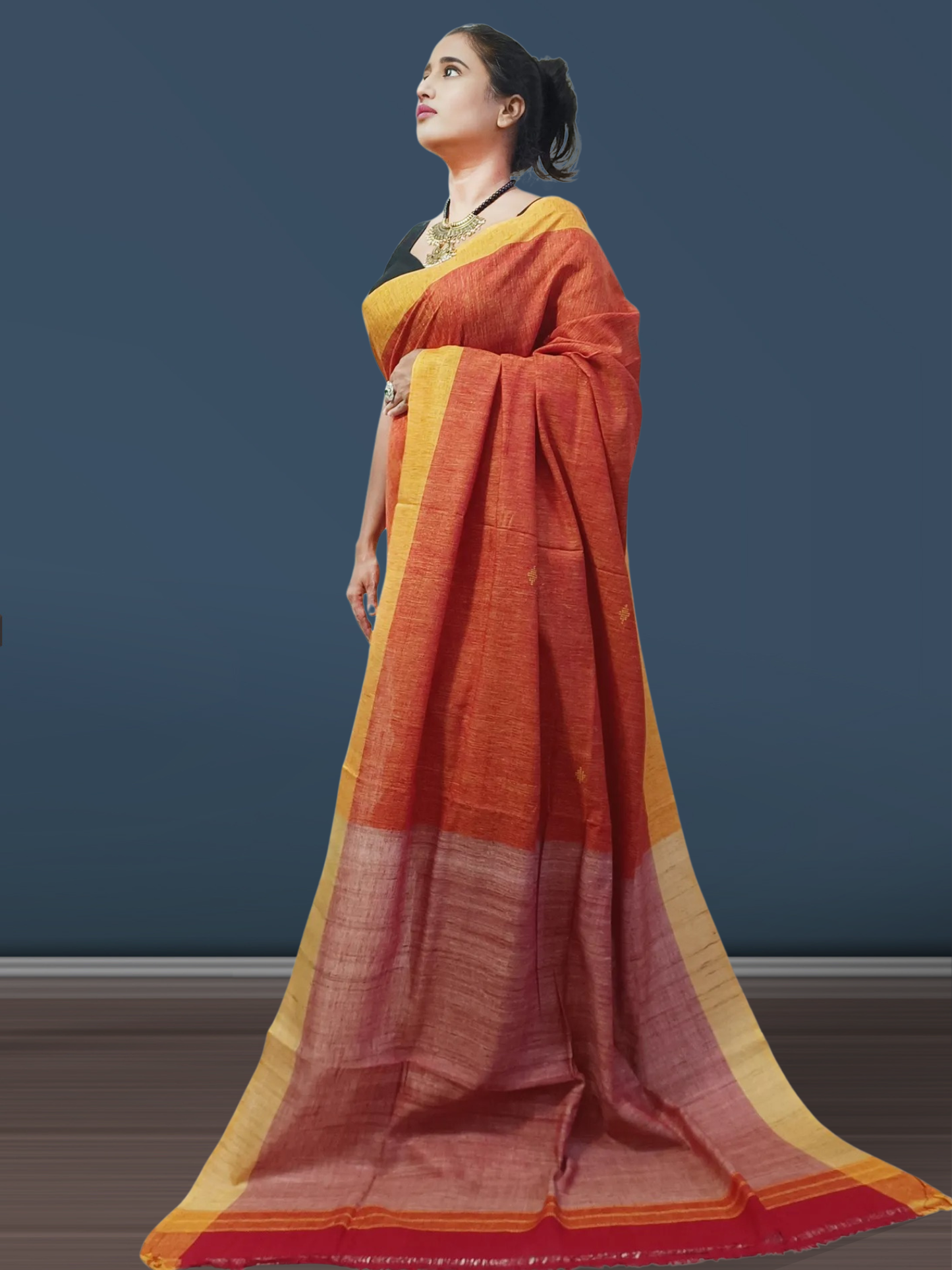 Pure Handloom Silk Saree with Elegant Weaved Buta