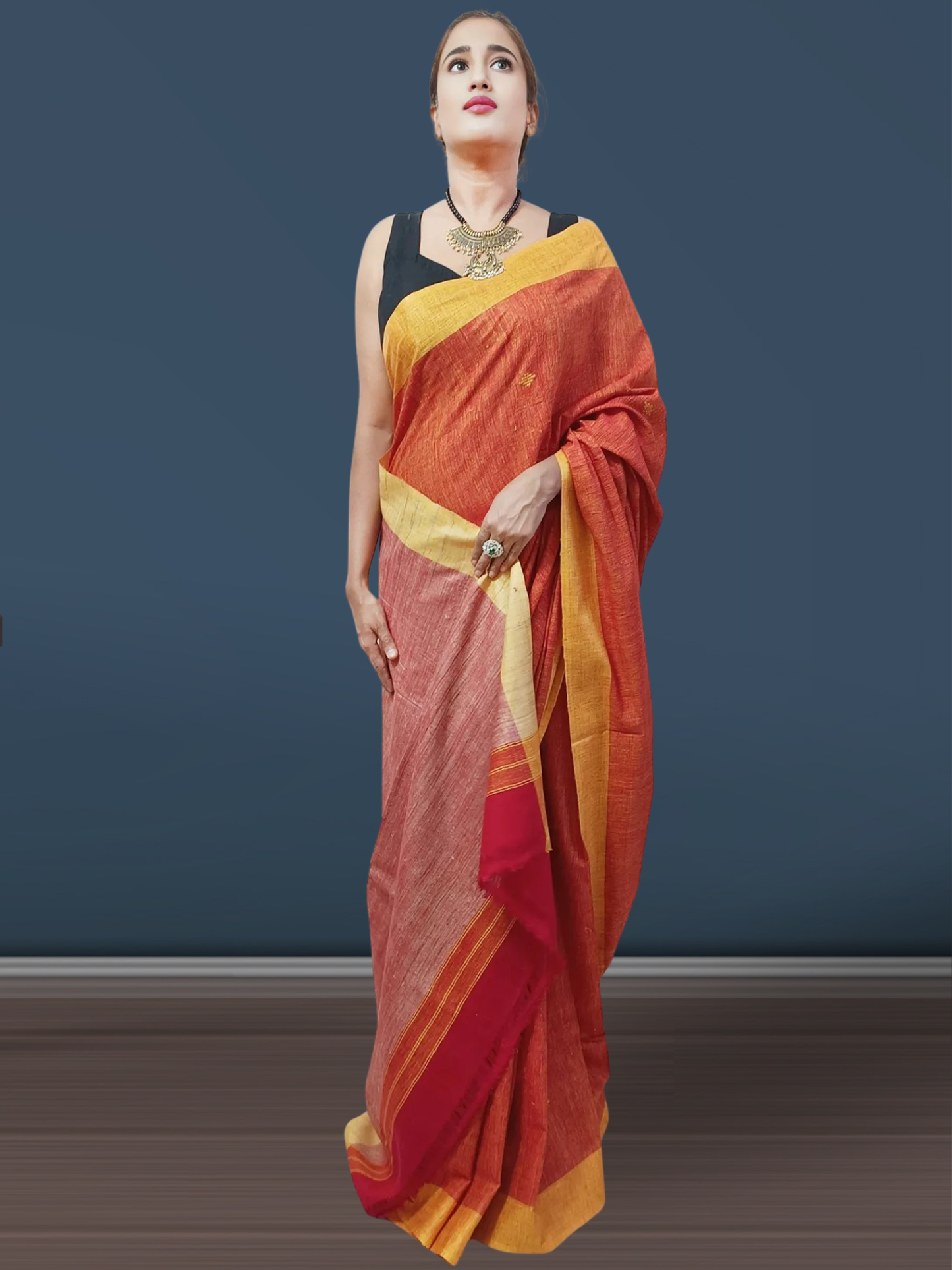 Pure Handloom Silk Saree with Elegant Weaved Buta