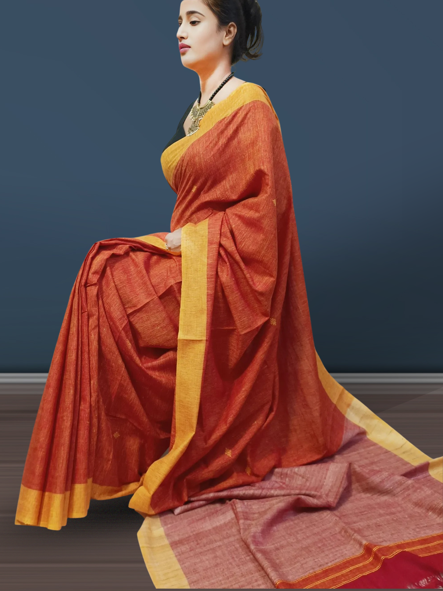 Pure Handloom Silk Saree with Elegant Weaved Buta